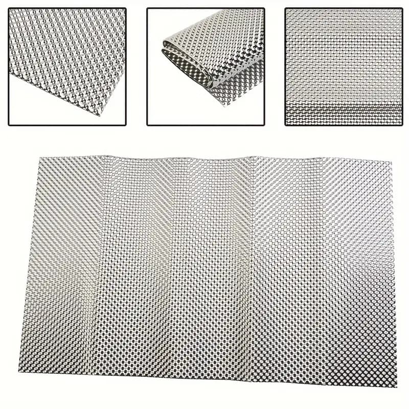 Exhaust Wrap Titanium - 1PC Car Embossed Aluminum Heat Shield