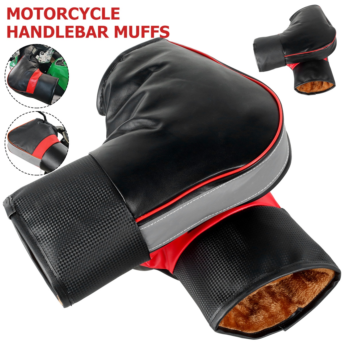 Motorcycle Gear Gloves - 1Pair Motorcycle Handlebar Muffs Protective Motorcycle