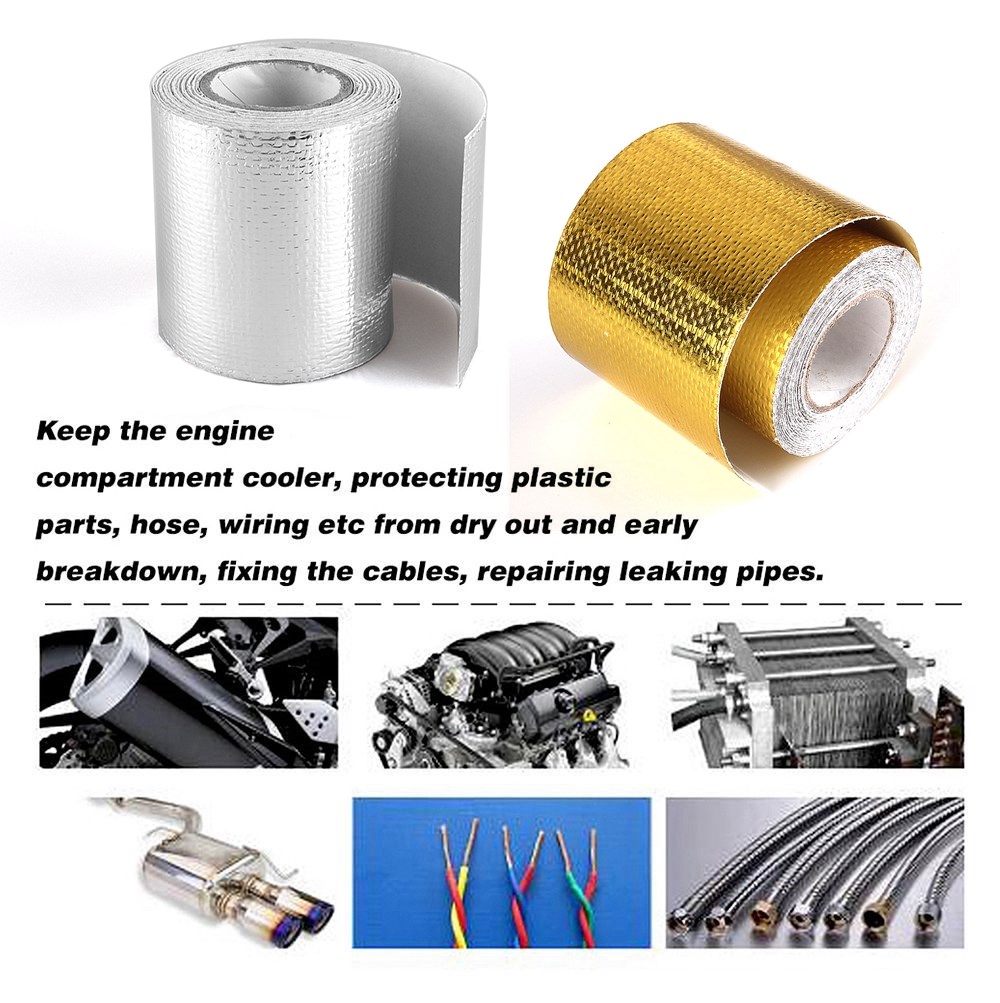 Gold Thermal Exhaust Tape 5/9/ - đánh giá và giá Exhaust Wrap Titanium
