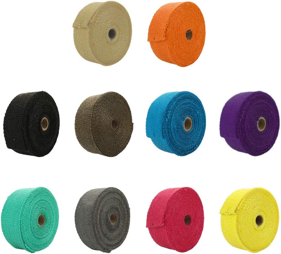 High Quality Fiberglass 1M 5M  - đánh giá và giá Exhaust Wrap Titanium